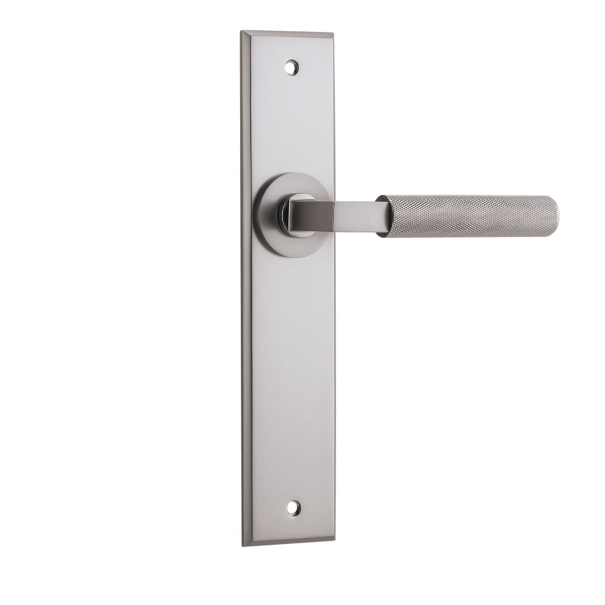 14796 - Brunswick Lever - Chamfered Backplate - Satin Nickel - Passage