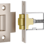 21859 - Roller Latch with Face Plate and Striker - Satin Nickel