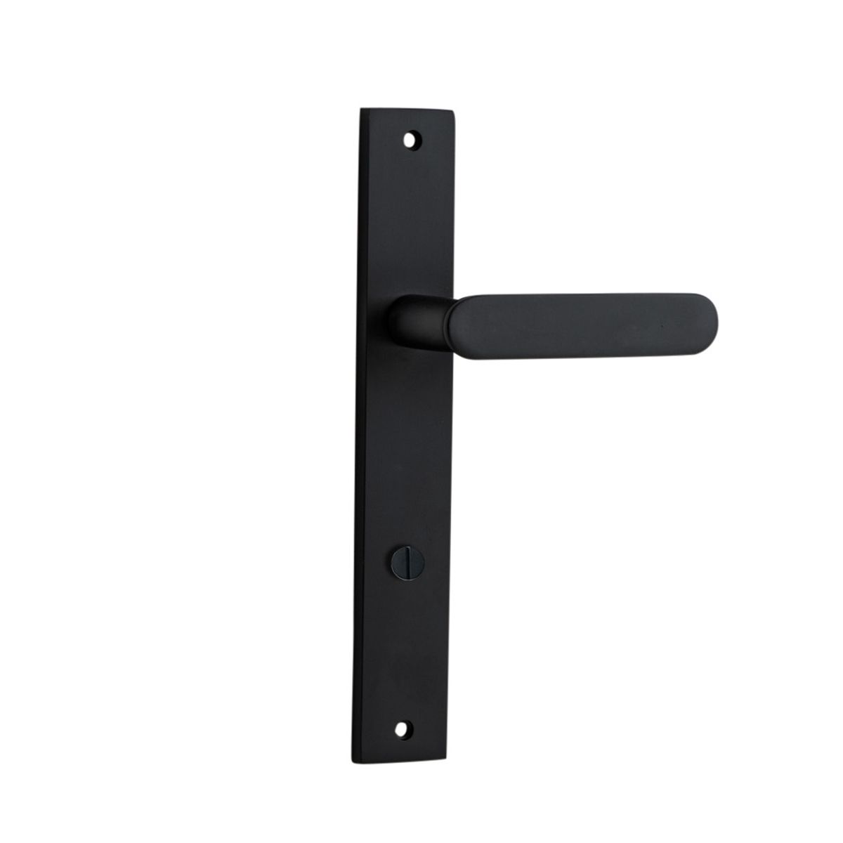 12748P85 - Bronte Lever - Rectangular Backplate - Matt Black - Privacy