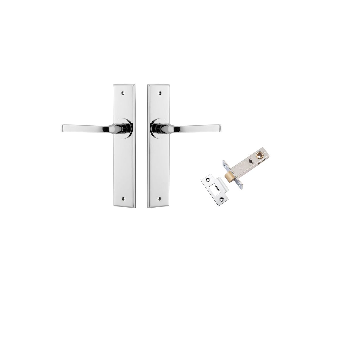 11788KPASS60 - Annecy Lever - Chamfered Backplate Passage Kit - Polished Chrome - Passage