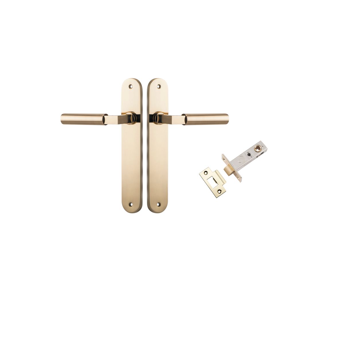 10266KPASS60 - Berlin Lever - Oval Backplate Passage Kit - Polished Brass - Passage