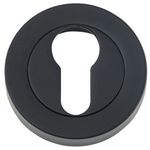 9303 - Euro Escutcheons -  Round - Matt Black