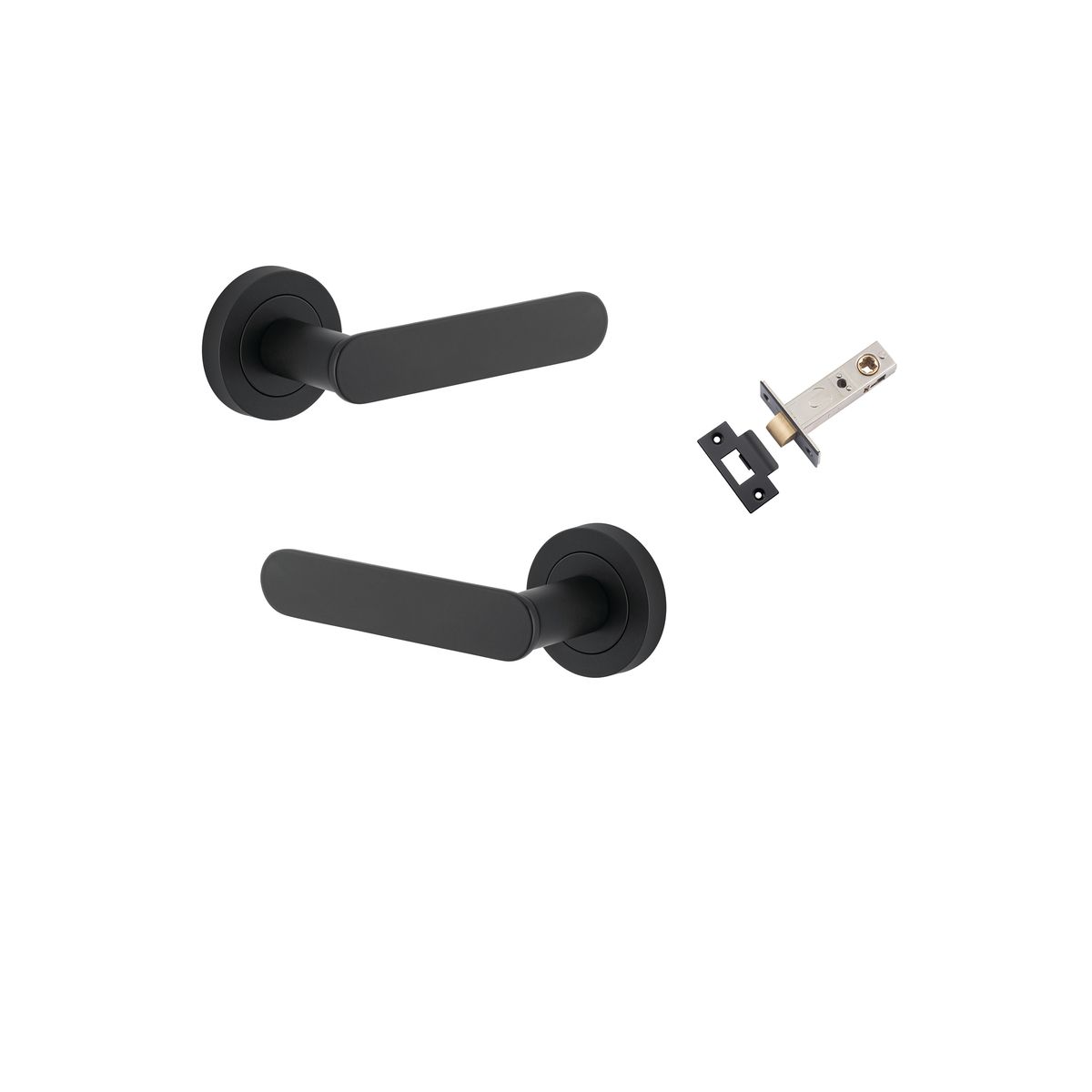 0333KPASS60 - Bronte Lever - Round Rose Passage Kit - Matt Black - Passage