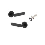 0333KPASS60 - Bronte Lever - Round Rose Passage Kit - Matt Black - Passage