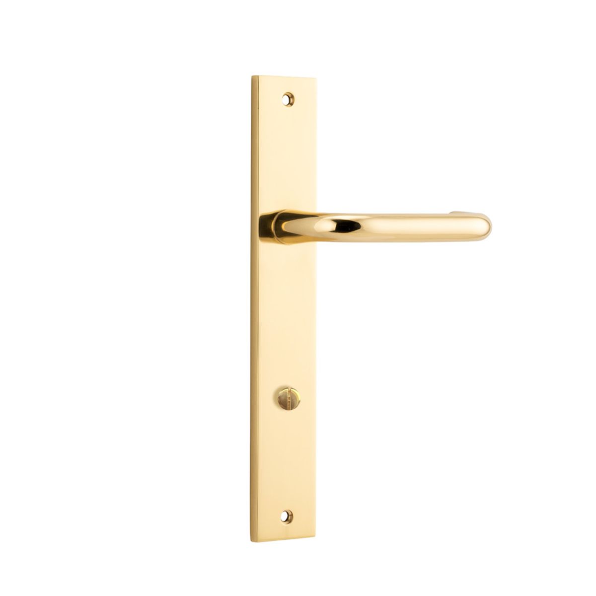 10344P85 - Oslo Lever - Rectangular Backplate - Polished Brass - Privacy