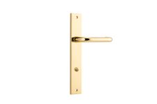 10344P85 - Oslo Lever - Rectangular Backplate - Polished Brass - Privacy