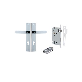 Bronte Lever - Rectangular Backplate Entrance Kit with High Security Lock