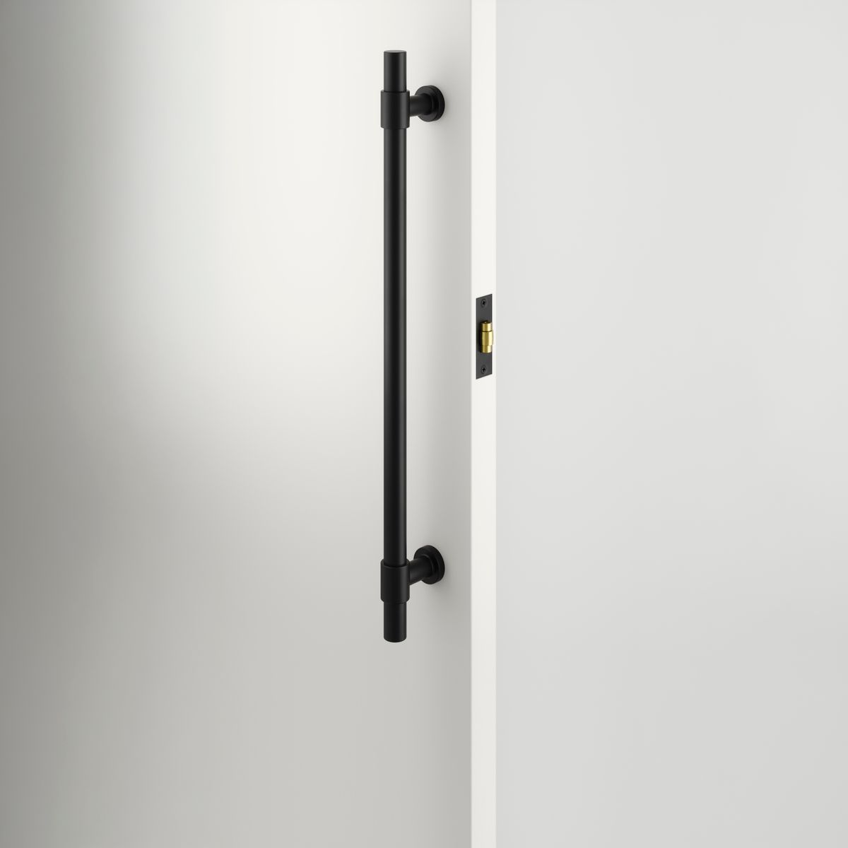 21854 - Roller Latch with Face Plate and Striker - Matt Black
