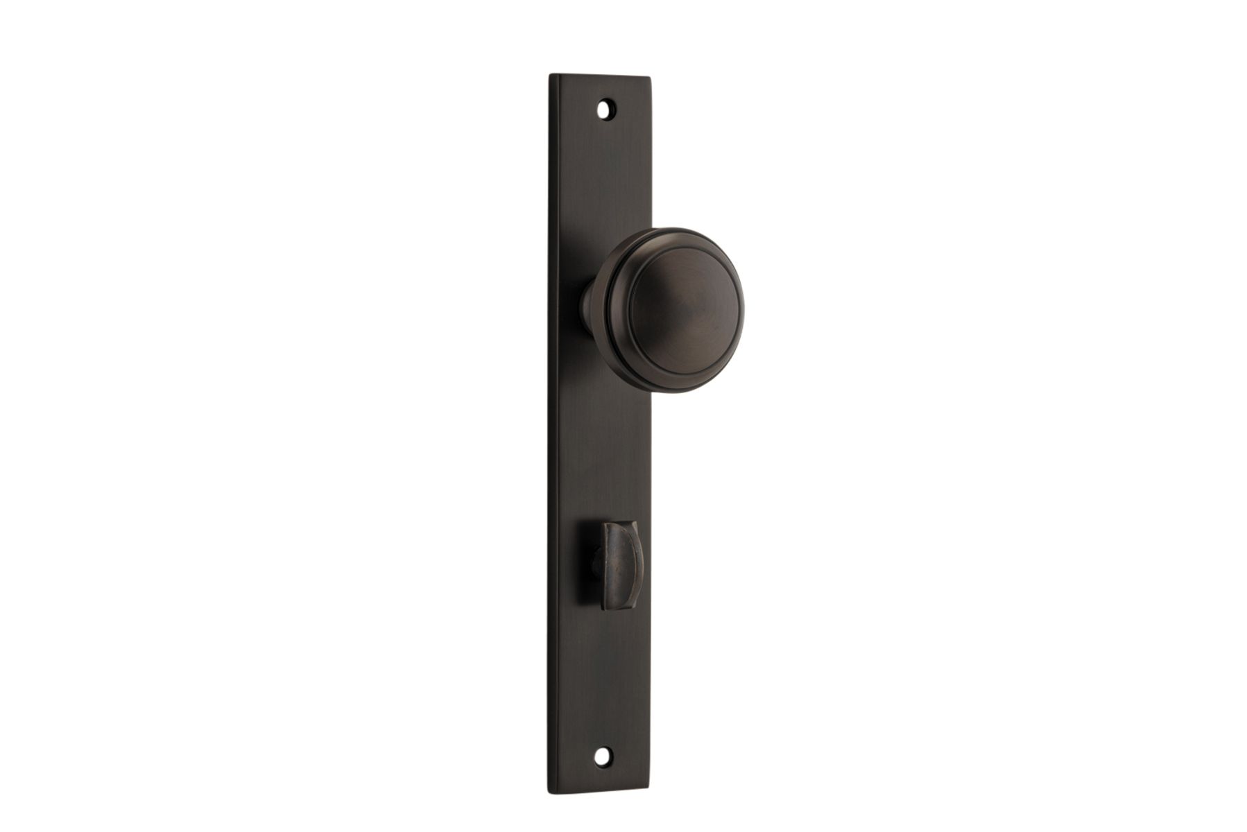 10820P85 - Paddington Knob - Rectangular Backplate - Signature Brass - Privacy