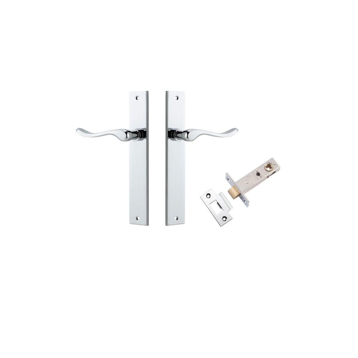 11920KPASS60 - Stirling Lever - Rectangular Backplate Passage Kit - Polished Chrome - Passage