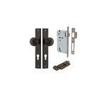 10824KENTR60KT - Guildford Knob - Rectangular Backplate Entrance Kit with High Security Lock - Signature Brass - Entrance