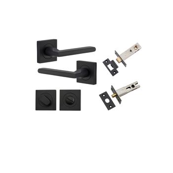 Baltimore Lever - Square Rose Privacy Kit with Separate Privacy Turn