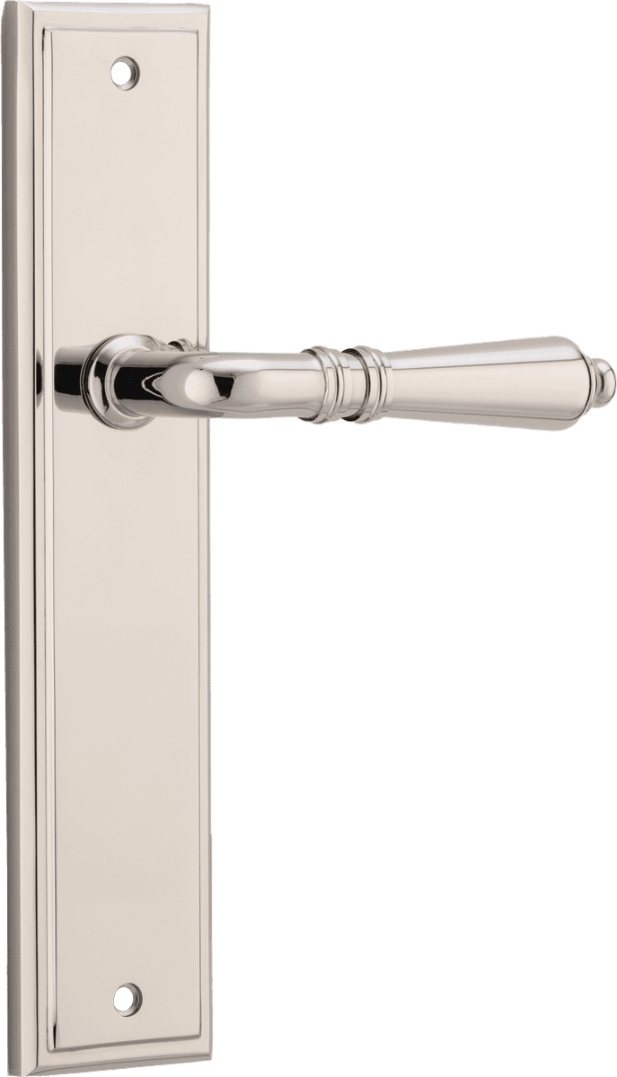 14236 - Sarlat Lever - Stepped Backplate - Polished Nickel - Passage