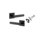 21183KIBPRIV60 - Osaka Lever - Square Rose (Inbuilt Privacy) - Matt Black - Privacy