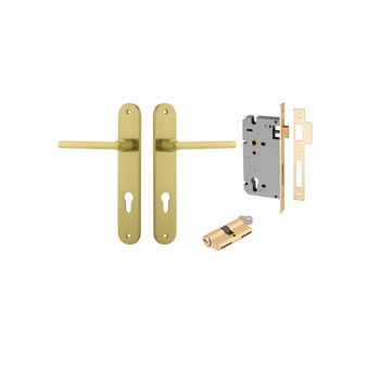 Baltimore Lever - Oval Backplate Entrance Kit with High Security Lock