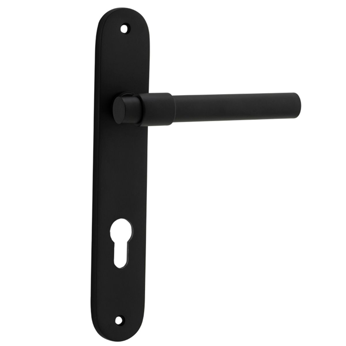12900E85 - Helsinki Lever - Oval Backplate - Matt Black - Entrance