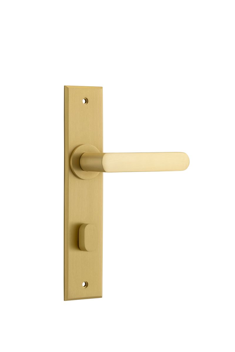 16366P85 - Osaka Lever - Chamfered Backplate - Brushed Gold PVD - Privacy