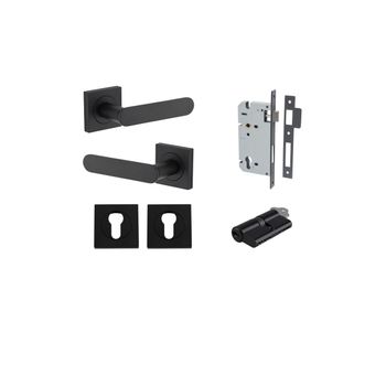 Bronte Lever - Square Rose Entrance Kit with High Security Lock