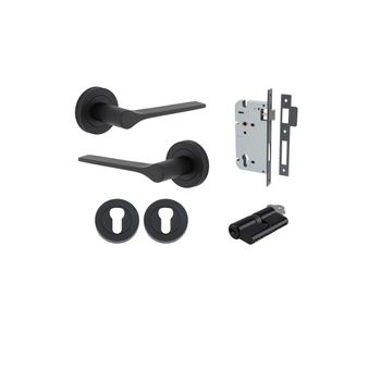 Como Lever - Round Rose Entrance Kit with High Security Lock