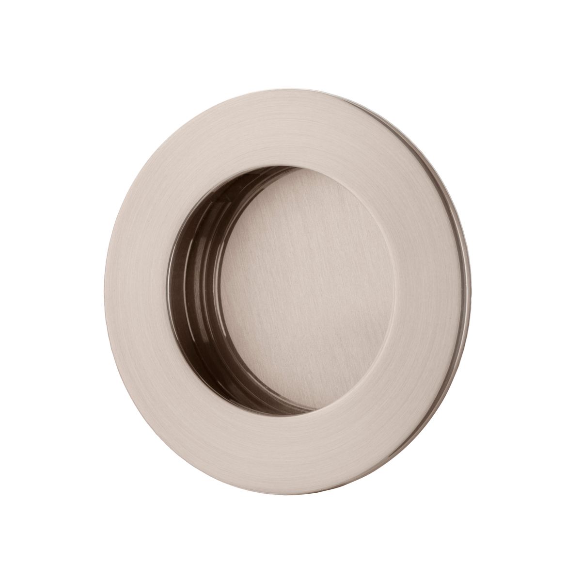 21795 - Round Flush Pull - Satin Nickel - Passage
