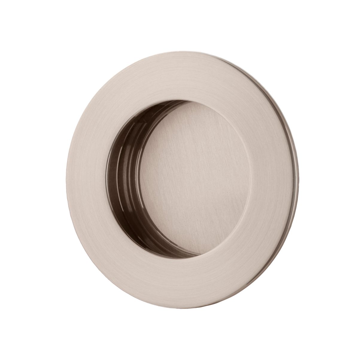 21795 - Round Flush Pull - Satin Nickel - Passage