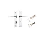 11880KPRIV60 - Copenhagen Lever - Chamfered Backplate Privacy Kit with Privacy Turn - Polished Chrome - Privacy