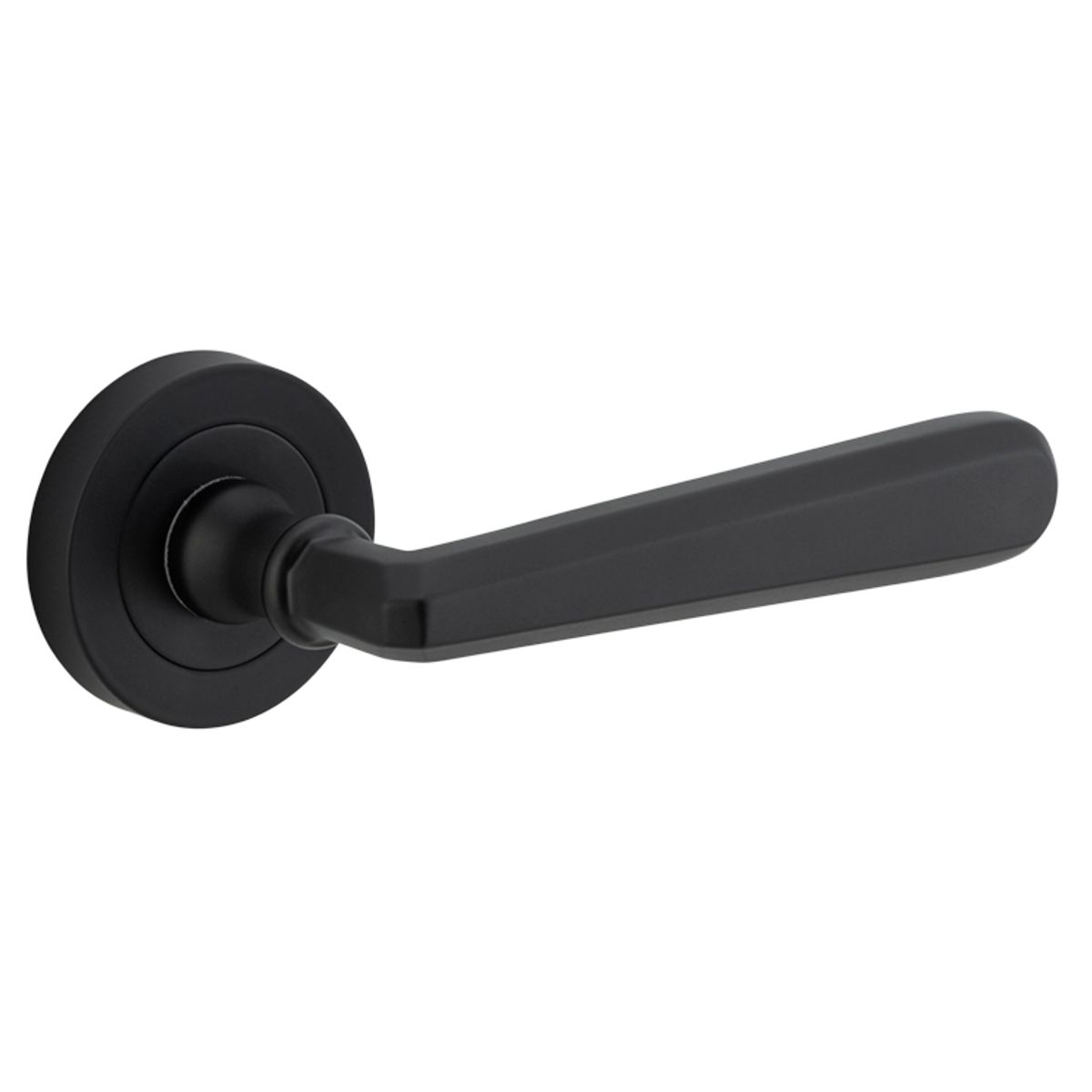 20803 - Copenhagen Lever - Round Rose - Matt Black - Passage