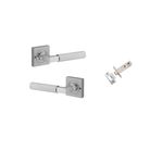 0425KIBPRIV60 - Brunswick Lever - Square Rose Privacy Kit (Inbuilt Privacy) - Brushed Chrome - Privacy