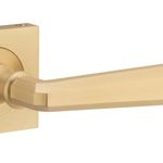 21196KIBPRIV60 - Copenhagen Lever - Square Rose (Inbuilt Privacy) - Brushed Brass - Privacy