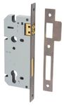 6038 - 85mm Euro Roller Mortice Lock - 45mm Backset - Signature Brass