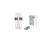 11831KENTR60KK - Paddington Knob - Chamfered Backplate Entrance Kit with High Security Lock - Polished Chrome - Entrance