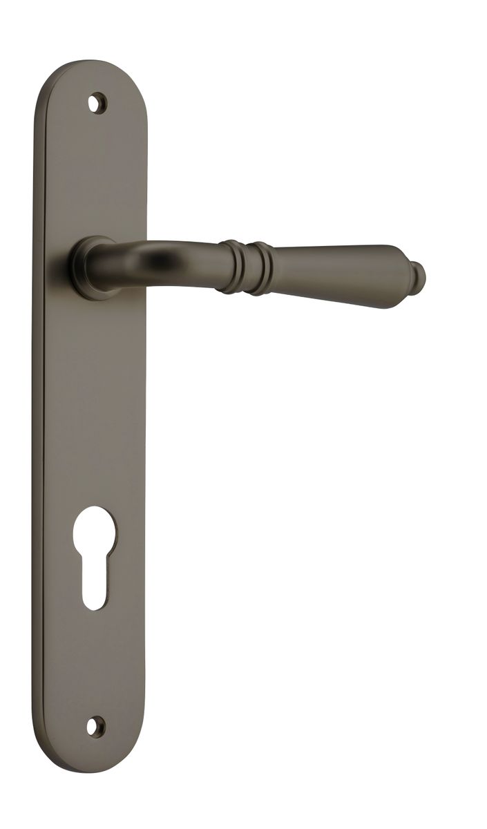 16824E85 - Sarlat Lever - Oval Backplate - Graphite PVD - Entrance