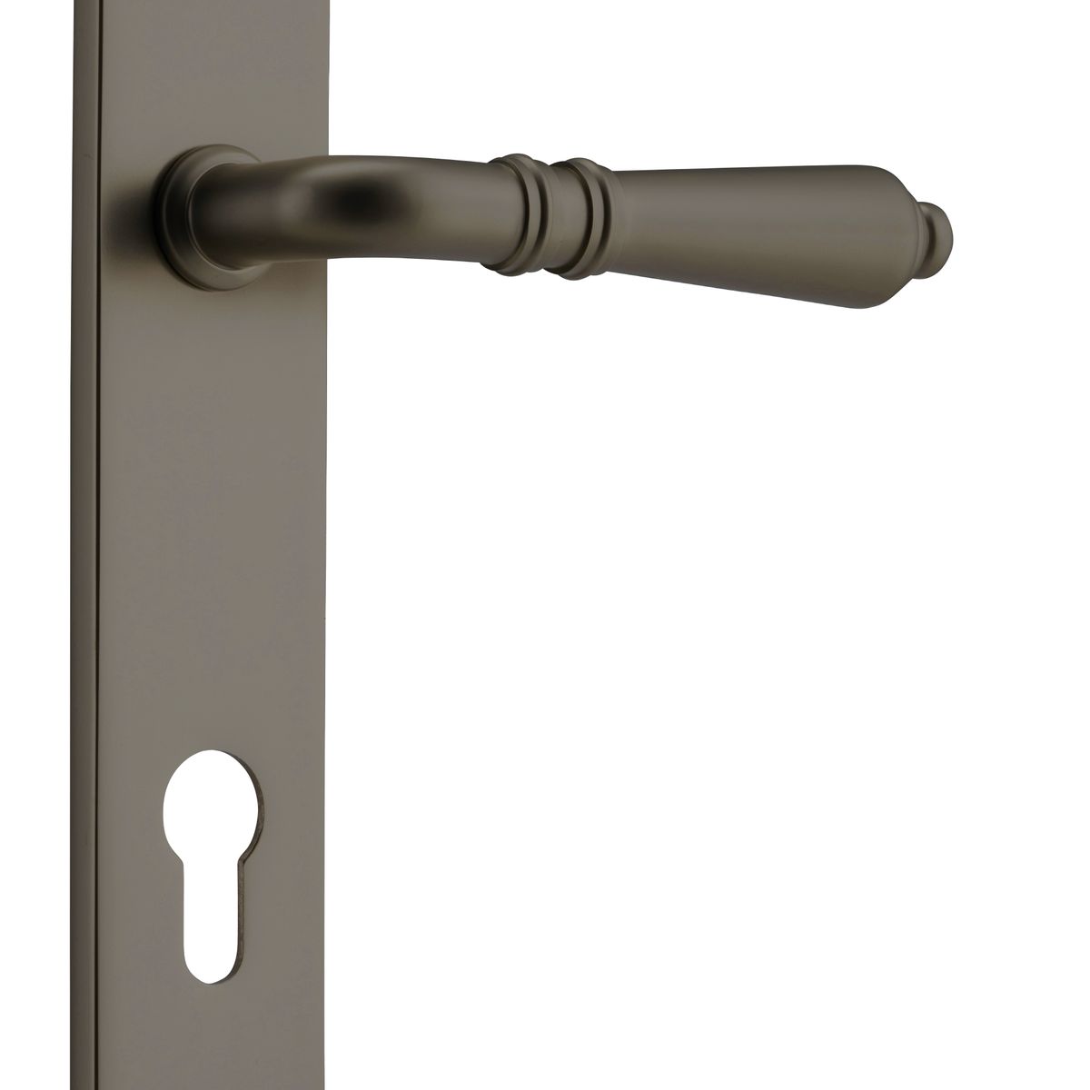 16824E85 - Sarlat Lever - Oval Backplate - Graphite PVD - Entrance