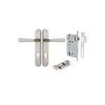 14876KENTR60KT - Copenhagen Lever - Oval Backplate Entrance Kit with High Security Lock - Satin Nickel - Entrance