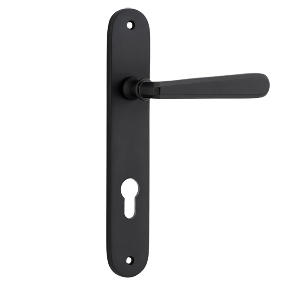 12876E85 - Copenhagen Lever - Oval Backplate - Matt Black - Entrance