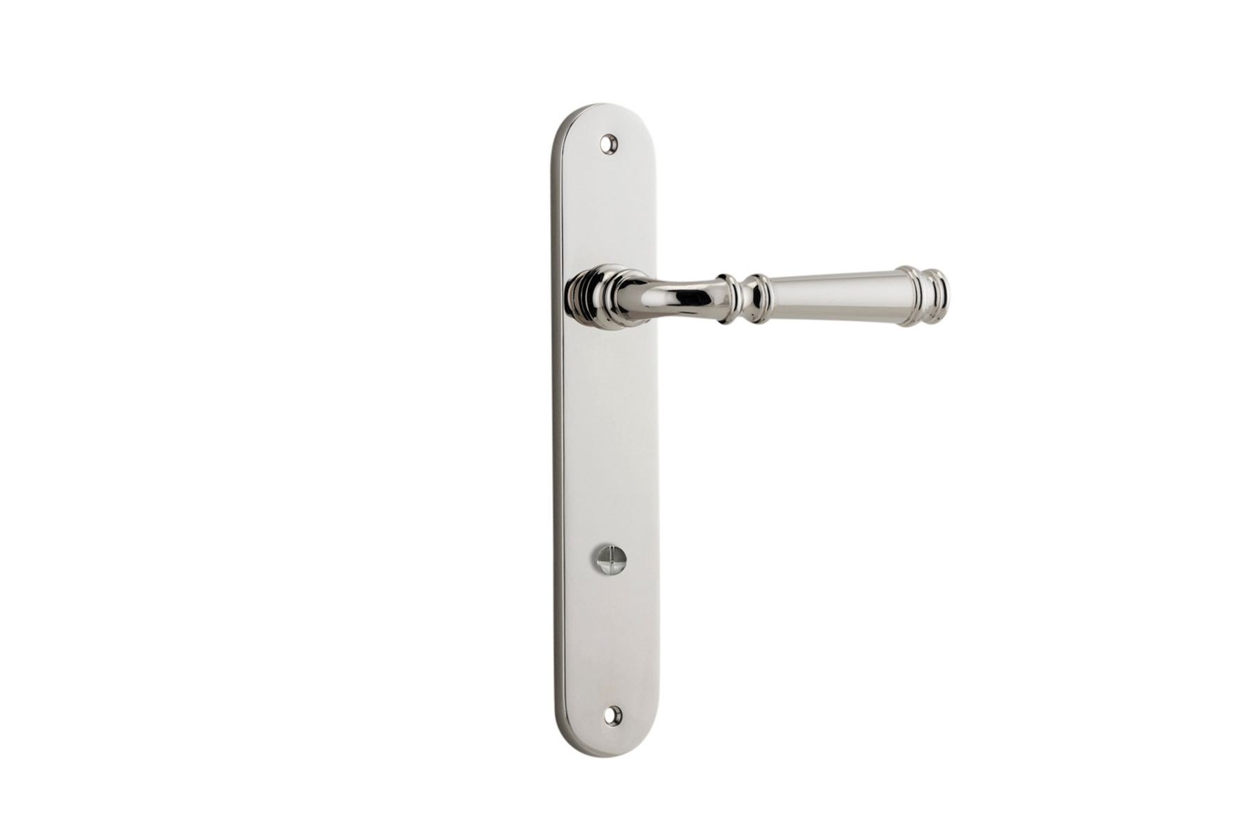 14230P85 - Verona Lever - Oval Backplate - Polished Nickel - Privacy