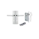 11902KENTR60KT - Helsinki Lever - Stepped Backplate Entrance Kit with High Security Lock - Polished Chrome - Entrance