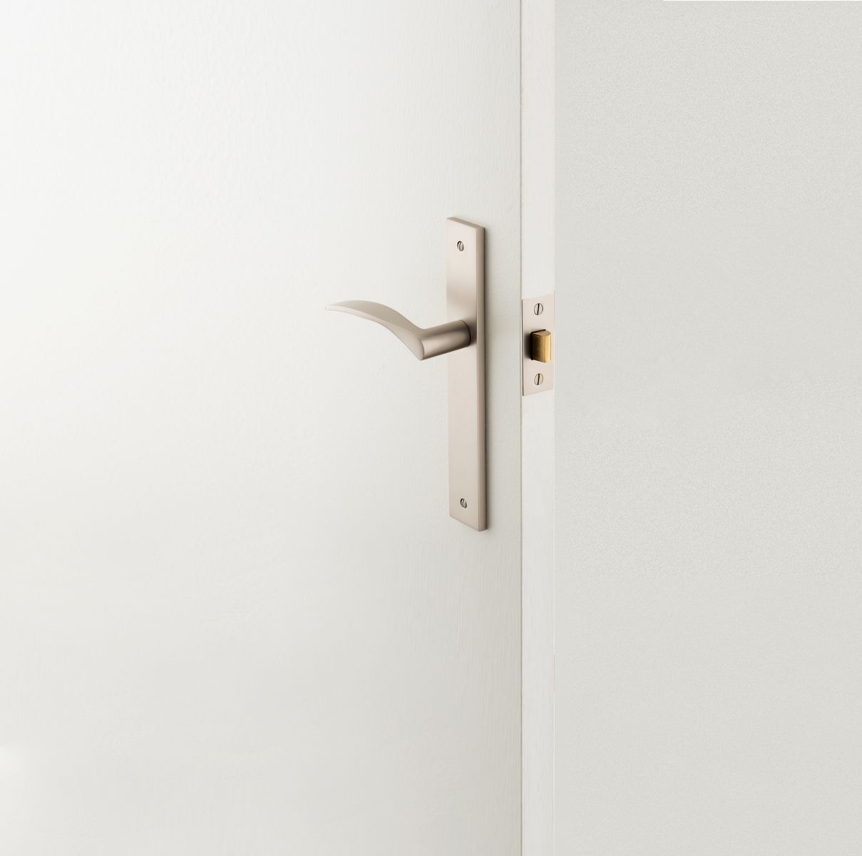14704 - Oxford Lever - Rectangular Backplate - Satin Nickel - Passage