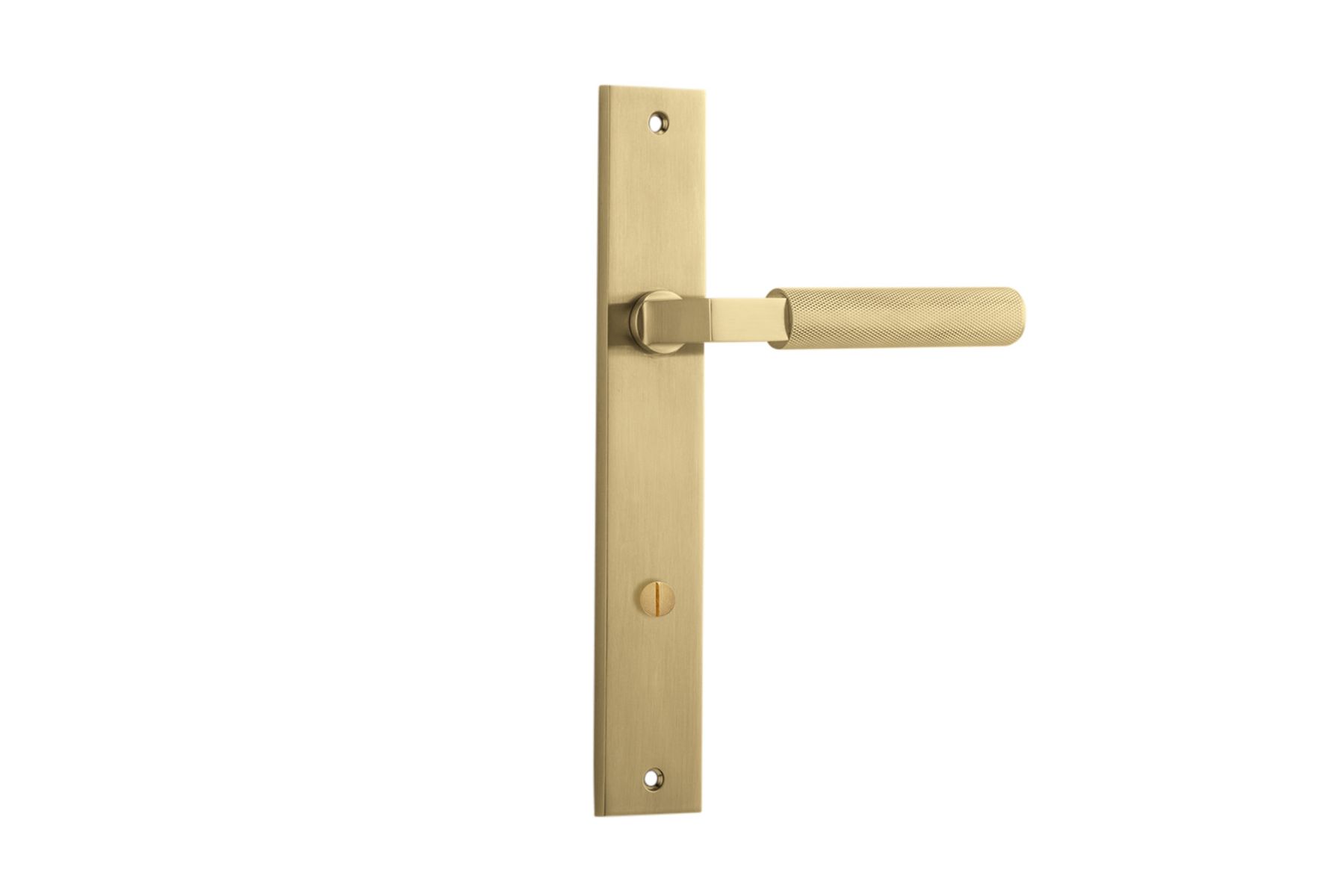 16252P85 - Brunswick Lever - Rectangular Backplate - Brushed Gold PVD - Privacy