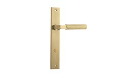 16252P85 - Brunswick Lever - Rectangular Backplate - Brushed Gold PVD - Privacy