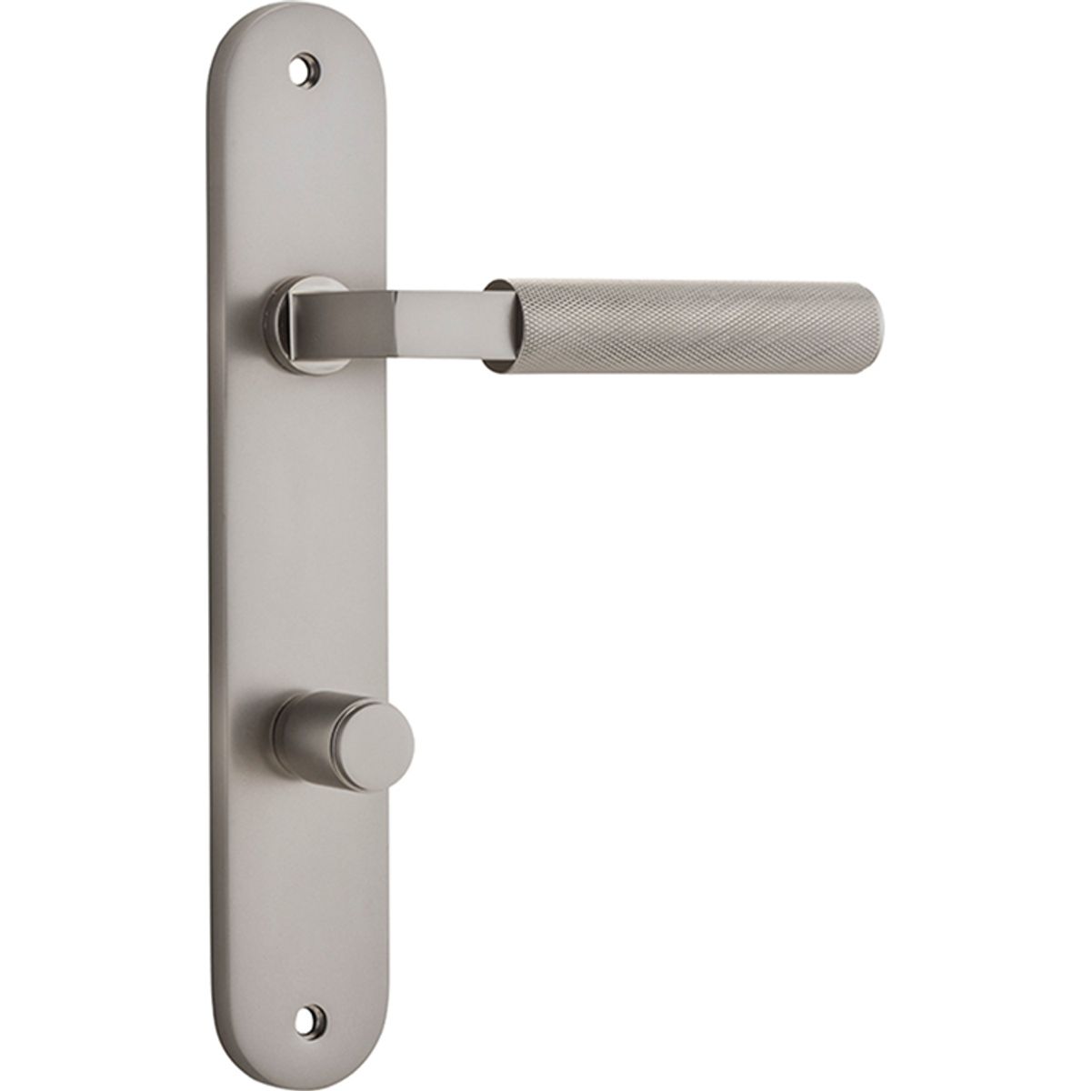 14768P85 - Brunswick Lever - Oval Backplate - Satin Nickel - Privacy