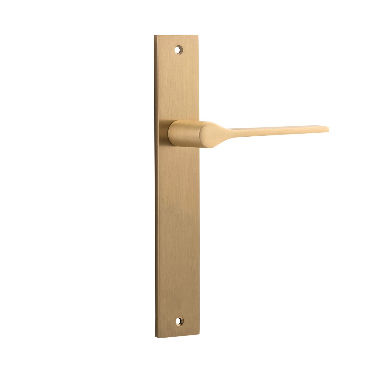 15254 - Como Lever - Rectangular Backplate - Brushed Brass - Passage