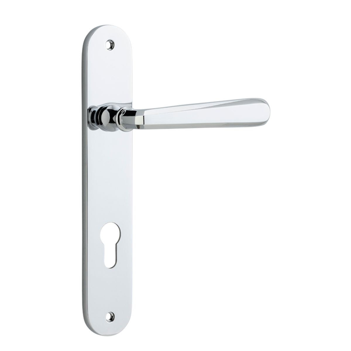 11876E85 - Copenhagen Lever - Oval Backplate - Polished Chrome - Entrance