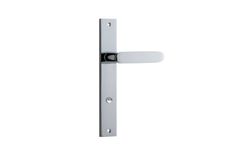 11748 - Bronte Lever - Rectangular Backplate - Polished Chrome - Passage