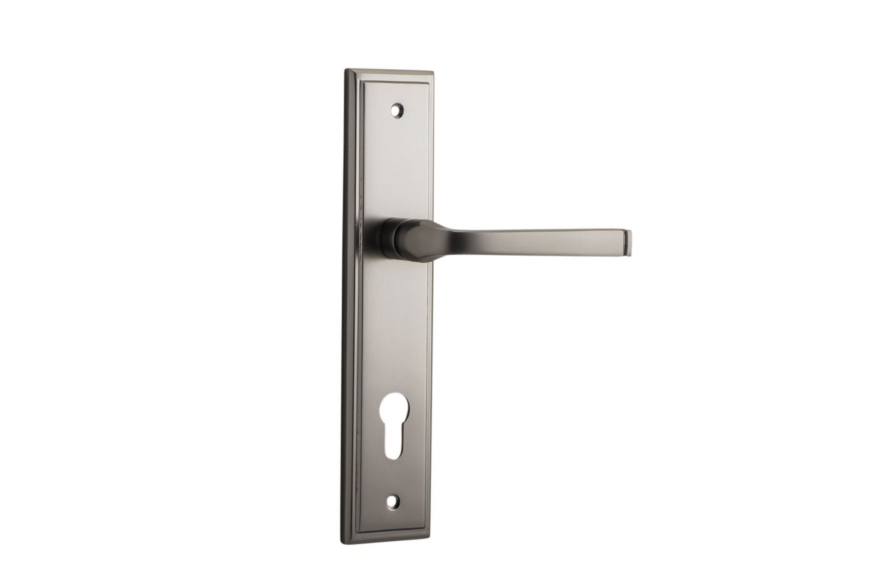14744E85 - Annecy Lever - Stepped Backplate - Satin Nickel - Entrance