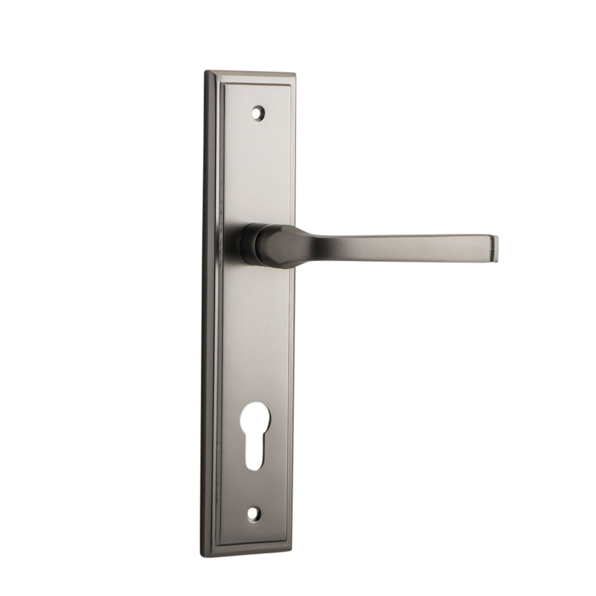 14744E85 - Annecy Lever - Stepped Backplate - Satin Nickel - Entrance
