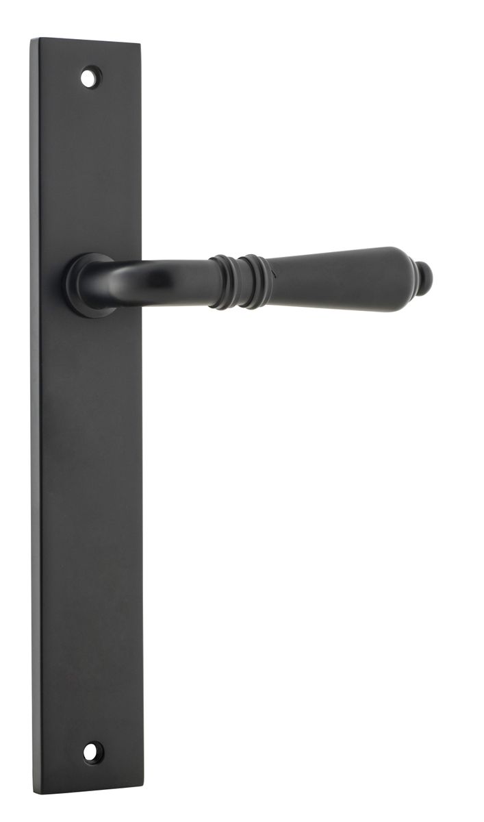 12700 - Sarlat Lever - Rectangular Backplate - Matt Black - Passage