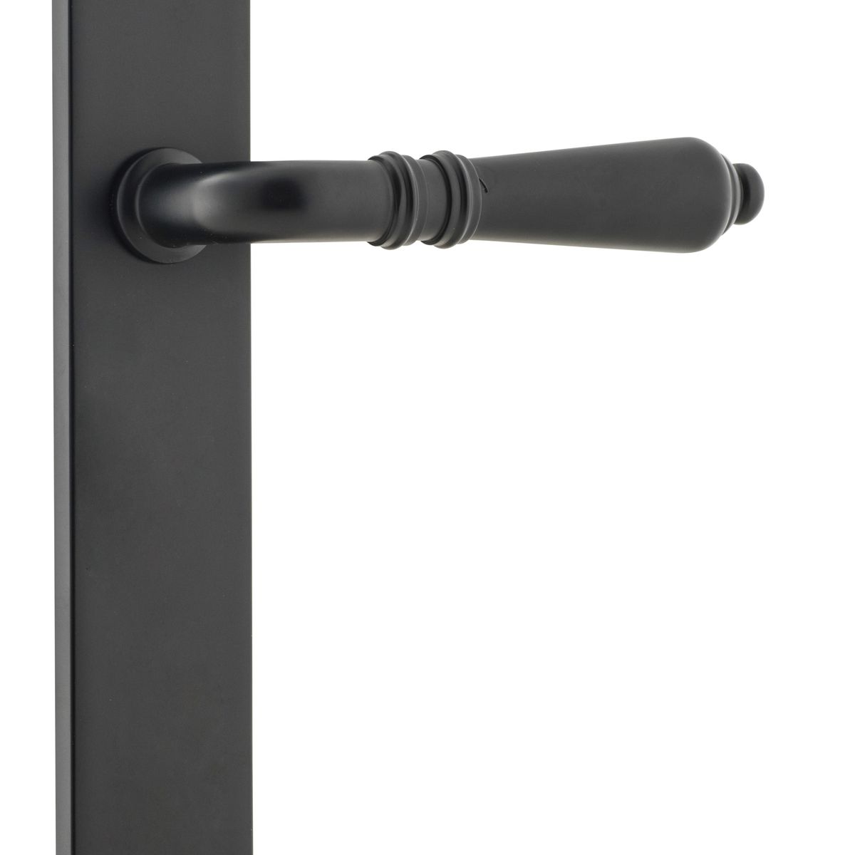 12700 - Sarlat Lever - Rectangular Backplate - Matt Black - Passage
