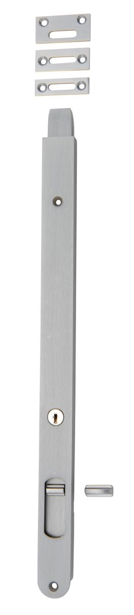 20335 - Locking Flush Bolt - 400mm - Brushed Chrome