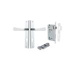 11872KENTR60KT - Copenhagen Lever - Rectangular Backplate Entrance Kit with High Security Lock - Polished Chrome - Entrance